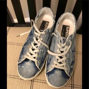 Golden Goose superstar denim sneakers size 39